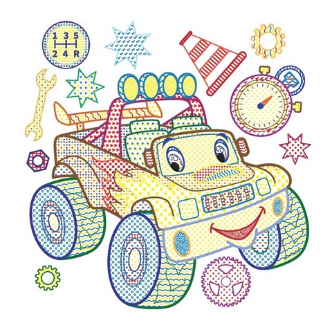 Водяні розмальовки з кольоровим контуром Гоночні машини Вид-во: Кредо - фото 4