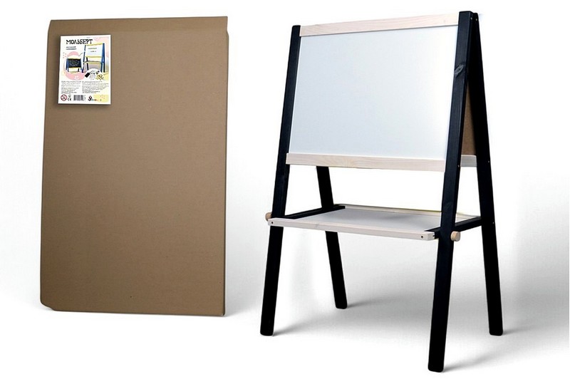 Мольберт в наборі з аксесуарами в коробці чорно-білий Вид-во: Умняшка - фото 2