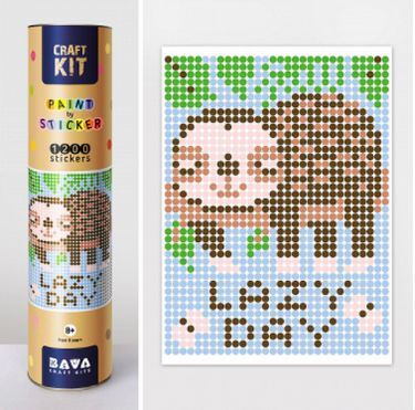 Лінивець. Картина за номерами з наліпками в тубусі - Своїми руками