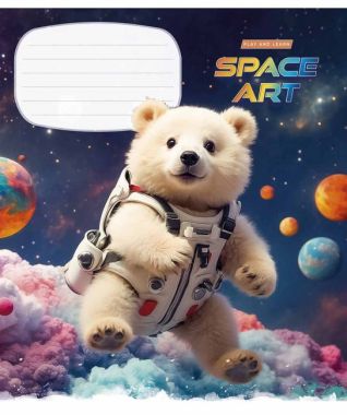 Зошит учнівський, 12арк., у лінію, ВД-лак, Star (012-3406L,  Space Art 12л)