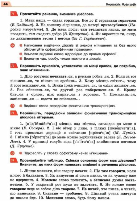 Підручник Українська мова 7 клас Нова програма Авт: Глазова О.П. Вид-во: Освіта - фото 9