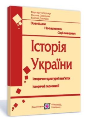 Історія України Підготовка до ЗНО 2022 Історично-культурні пам'ятки Історичні персоналії Більчук М. Підручники і посібники
