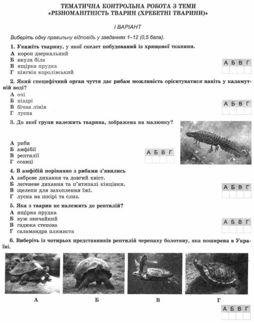 Самостійні та тематичні контрольні роботи Біологія 7 клас Нова програма До підручника Остапченко Л.І та ін. Авт: Кулініч О.М. Вид-во: Генеза - фото 4
