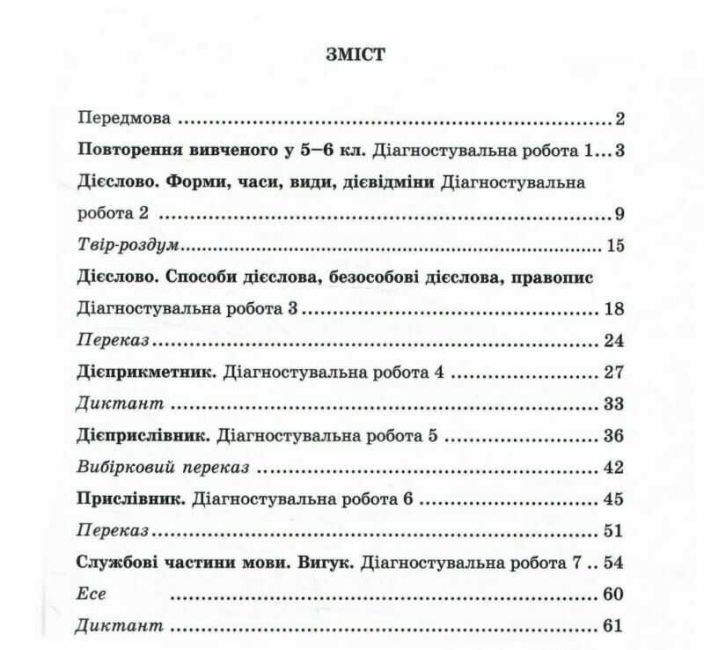 Зошит для Діагностувальних робіт Українська мова 7 клас НУШ Авт: Г. Панчук О. Приведа Вид-во: Підручники і посібники - фото 3