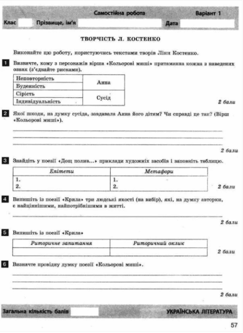 Тестовий контроль результатів навчання Українська мова та література 7 клас Новий правопис Авт: О.В. Заболотний В.В. Заболотний Вид-во: Літера - фото 5