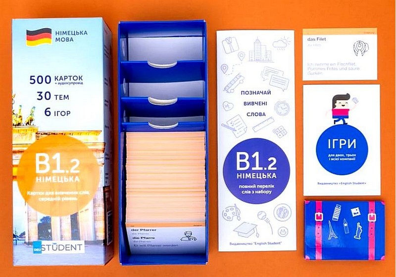 В1.2 німецька Картки для вивчення слів Середній рівень Вид-во: English Student - фото 2