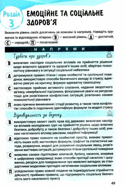 Зошит Формувальне, поточне та підсумкове оцінювання Здоровя, безпека та добробут 7 клас НУШ Авт: Василенко С.В. Вид-во: Літера - фото 6