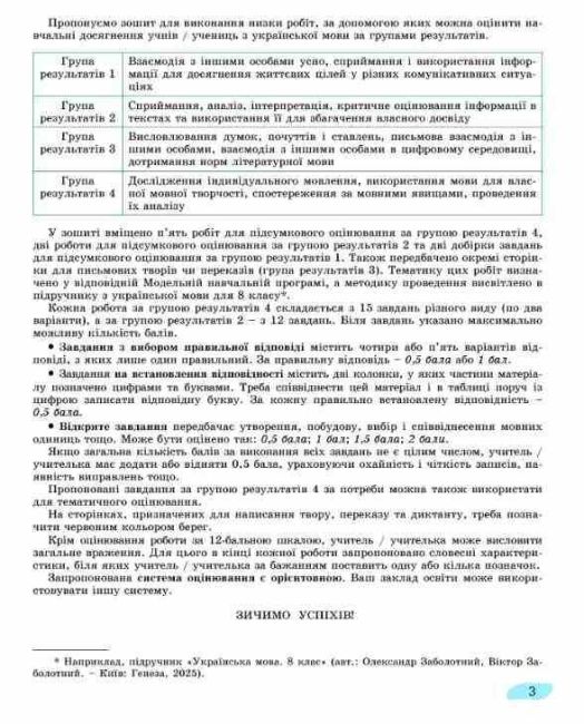 Українська мова. 8 клас. Зошит для підсумкового оцінювання результатів навчання - фото 4