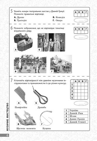 Поточне та підсумкове оцінювання за групами результатів Мистецтво 8 клас НУШ Авт: О. Комаровська В. Власова Вид-во: Ранок - фото 6