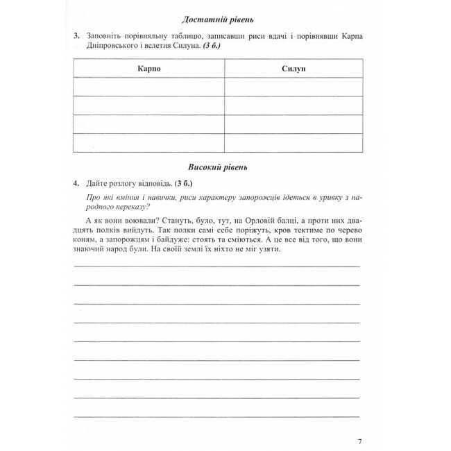 Комплексні роботи за групами результатів Українська література 5 клас НУШ За програмою В. Архипової та ін. Авт: С. Витвицька Вид-во: Пiдручники i посiбники - фото 5