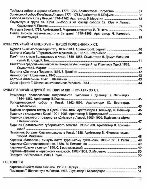 Памятки архітектури та образотворчого мистецтва Персоналії Основні дати та події Тестові завдання і відповіді у форматі ЗНО/НМТ 2026 Історія України Авт: Тетяна Земерова Вид-во: Пiдручники i посiбники - фото 5
