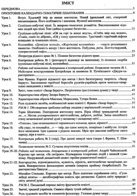 Розробки уроків Українська література 7 клас Нова програма до підручника Авраменко О. та до підручника Коваленко Л. Авт: Орищин Р. Вид-во: Підручники і посібники - фото 2