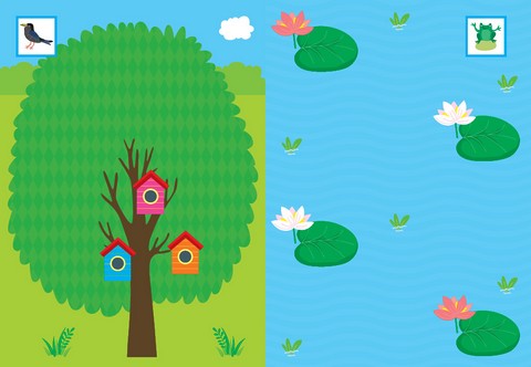 Наклей, малятко! Стриб-скок! Хто де живе? Від 1 року Вид-во: Ула - фото 2