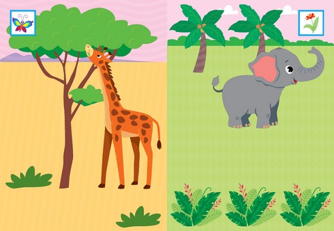 Наклей, малятко! Клац-клац! Хто живе в Африці? Від 1 року Вид-во: Ула - фото 2