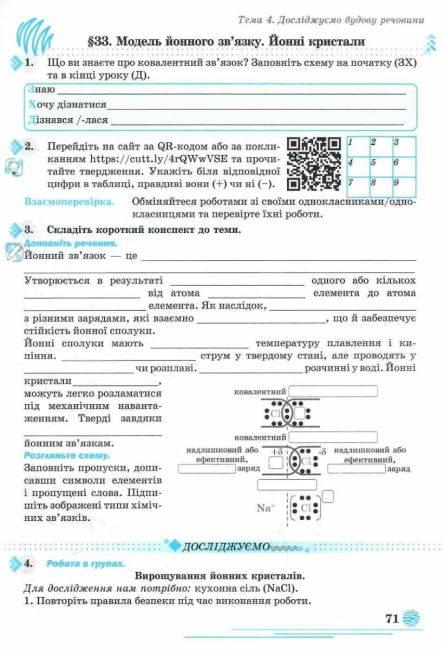 Робочий зошит Хімія 8 клас НУШ Авт: Л. Мідак, О. Кузишин, Ю. Пахомов, Х. Буждиган Вид-во: Астон - фото 6