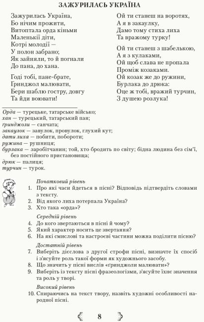 Хрестоматія Українська література Джерела 8 клас Нова програма Авт: Паращич В. Вид-во: Ранок - фото 8