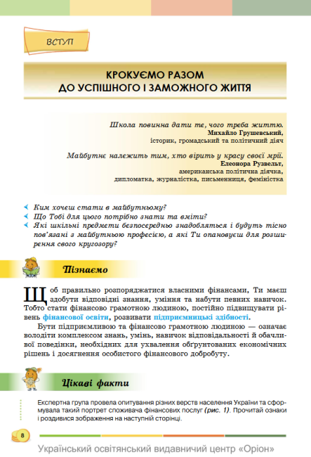 Підручник Підприємництво і фінансова грамотність 8 клас НУШ Авт: Кузнєцова А.Я. та ін. Вид-во: Оріон - фото 6