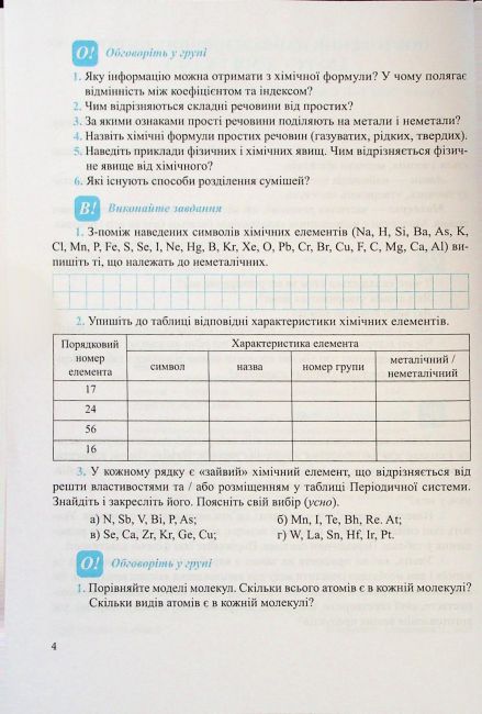 Робочий зошит-посібник Хімія. 8 клас НУШ Авт: О. Березан, Н. Ощаповська Вид-во: Підручники і посібники - фото 4