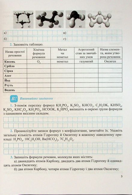 Робочий зошит-посібник Хімія. 8 клас НУШ Авт: О. Березан, Н. Ощаповська Вид-во: Підручники і посібники - фото 5