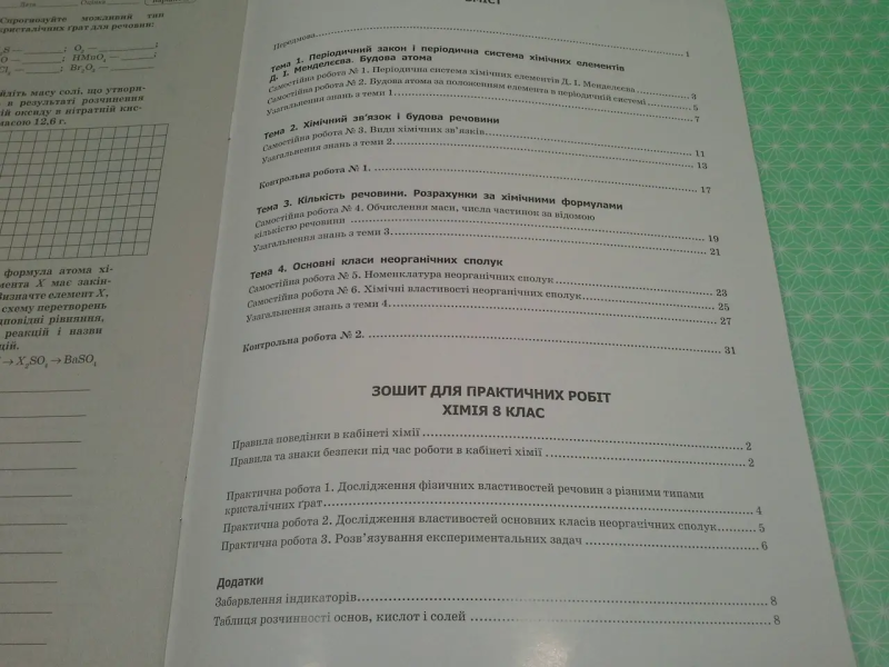 Зошит для поточного та тематичного оцінювання Хімія 8 клас Нова програма Авт: Василенко С. Вид: Освіта - фото 4